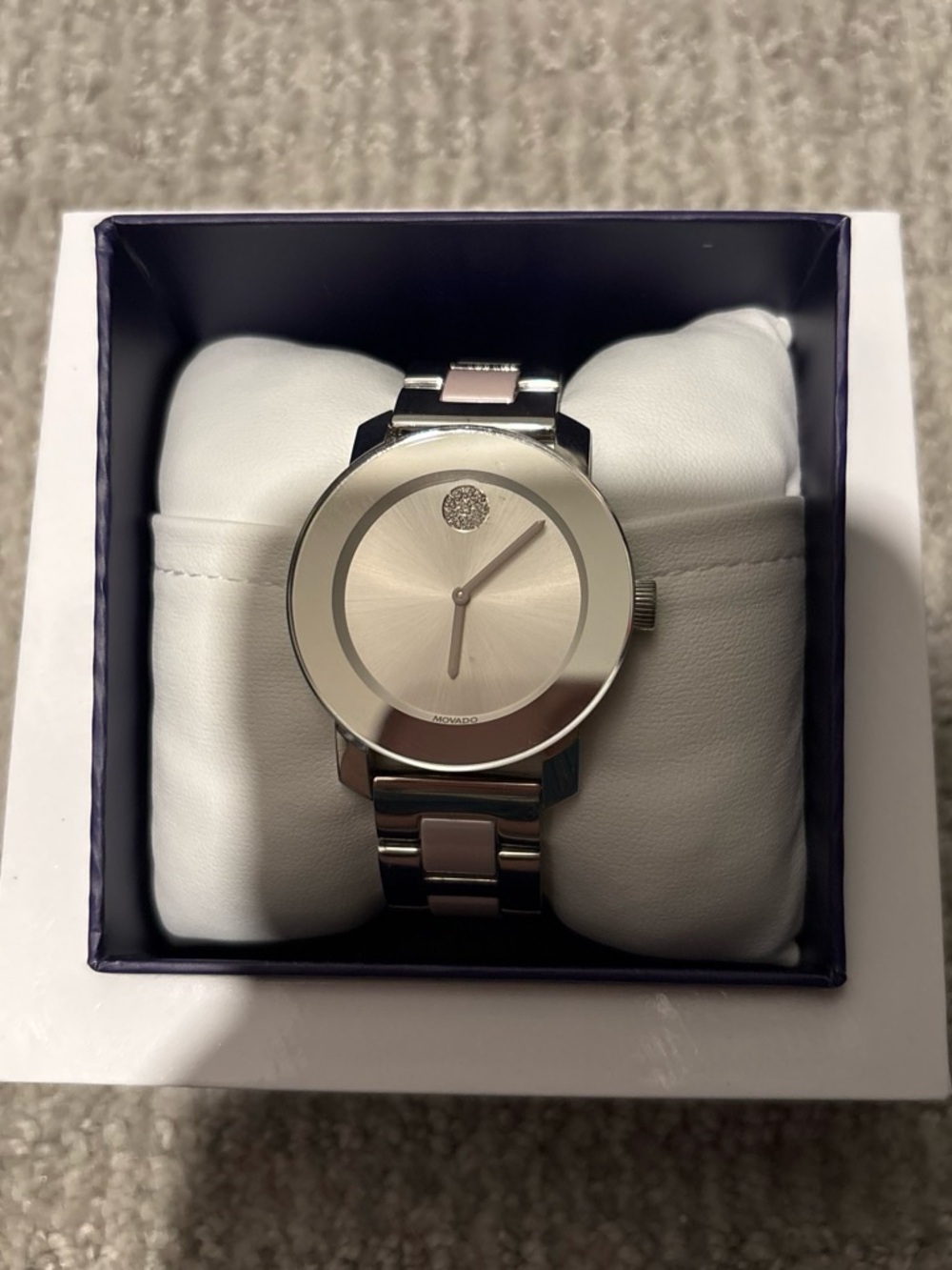 Movado Bold Black and Silver Box